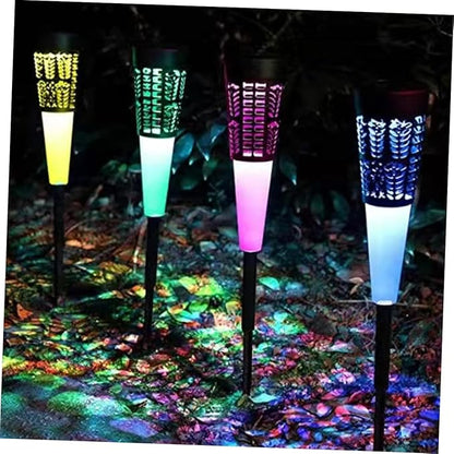 6pcs Solar Garden Stake Lights Decorative Outdoor Lawn Lights for Pathway and Patio Warm and Projecting Patterns Easy to Install Weather Resistant