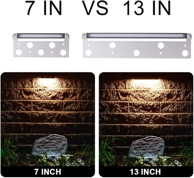 2W Retaing Wall Deck Step Light 7 Inch LED Hardscape Paver lamp, Warm White 2700K, 12V Low Voltage AC/DC, for | Lumora