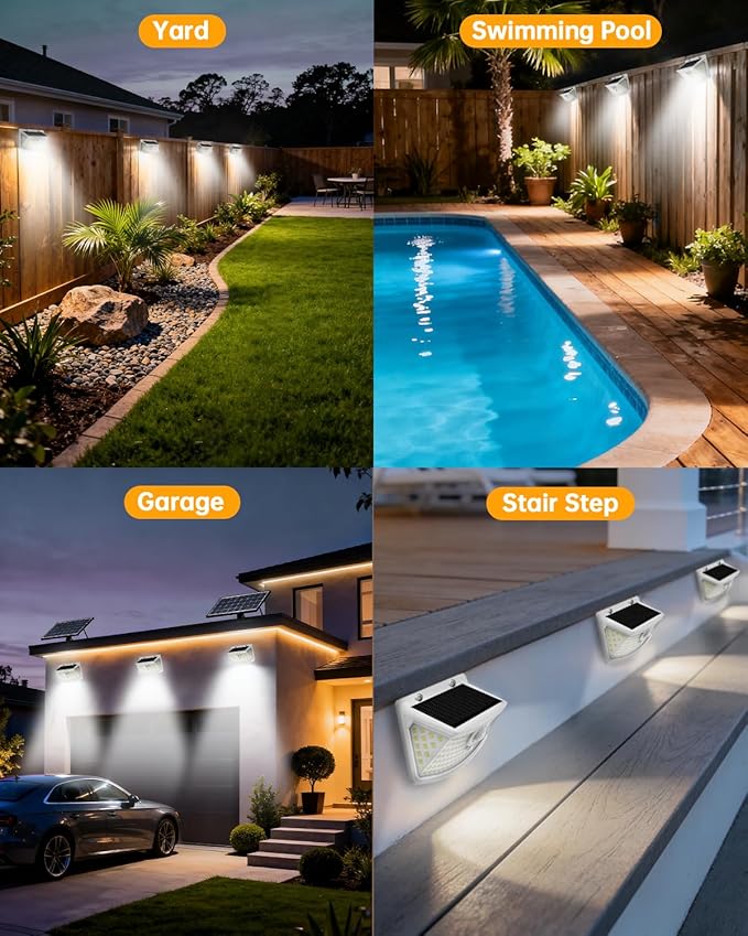 Aootek New Solar Motion Sensor Lights 120 LEDs with Lights Reflector,270° Wide Angle, IP65 - Outdoor Path Light | Lumora