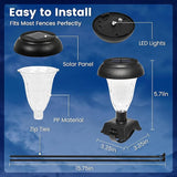Solar Christmas Fence Lights Outdoor Decor, Waterproof Patio Lights with RGB Color Changing for Holiday & Halloween | Lumora