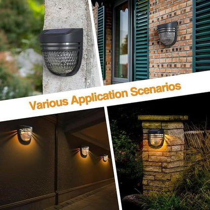 Solar Fence Light, Solar Pathway Lights, Solar Light, Deck Lights, Solar Powered, Solar Wall Lights, 2 Modes, Waterproof IP65, Outdoor for Garden, Christmas Decoration, Backyard, 6 Pack