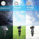 Mini 50X Twin Solar Spot Lights Outdoor Multi Color Changing RGB LED Spotlight Cast Aluminium for Outdoor Garden | Lumora