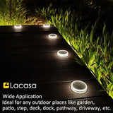 Lacasa Solar Deck Lights Outdoor Waterproof LED Solar Step Lights Driveway Lights, White 4000K, for Garden Yard | Lumora