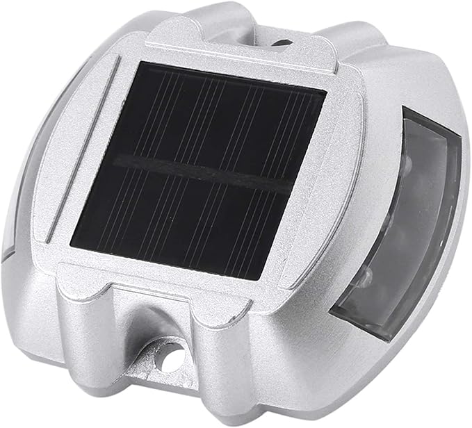 Solar Lights Outdoor, LED Outdoor Waterproof Driveway Pathway Light Road Step Lamp Casting Aluminum Solar Power Driveway Light for Garden Patio Yard(Red)