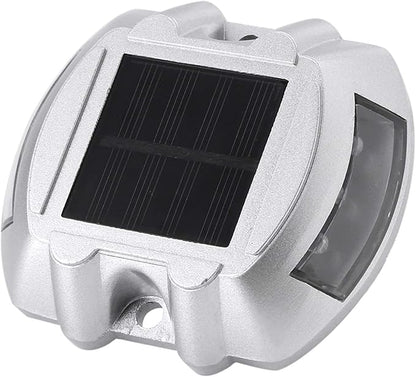 Solar Lights Outdoor, LED Outdoor Waterproof Driveway Pathway Light Road Step Lamp Casting Aluminum Solar Power Driveway Light for Garden Patio Yard(Red)