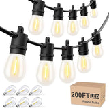 Svater 200FT Patio String Lights + 50FT ST38 Solar String Lights Outdoor with Remote | Lumora