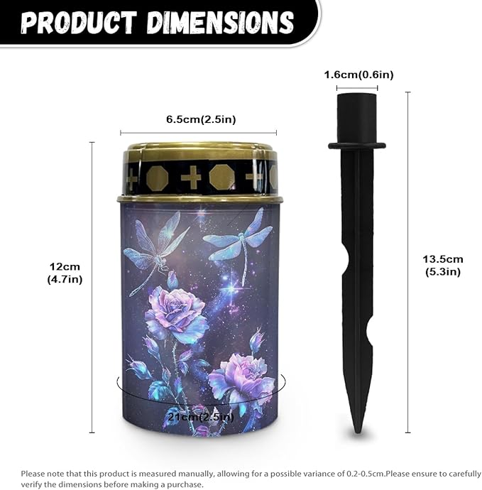 Dragonfly Purple Flower Solar Lights for Outdoor Eco-Friendly Cemetery Led Light ABS Material Solar Lamp Sympathy Gift