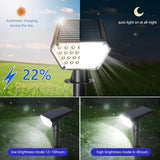 6 Pack Solar Spot Lights Outdoor,Auto On/Off Solar Lights Outdoor Waterproof IP65,2-in-1 Solar Powered Outdoor | Lumora
