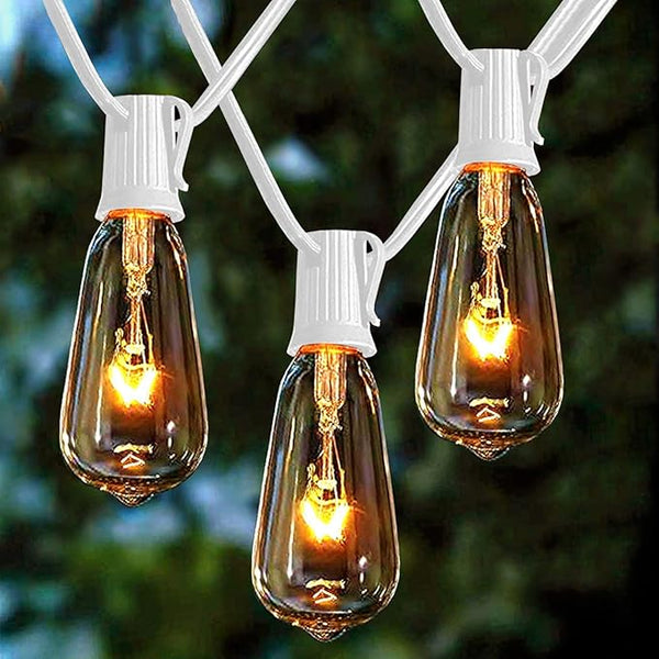 Afirst Outdoor String Lights 20FT with 22 Edison Bulbs Warm White Indoor Lights Waterproof ST40 String Lights for | Lumora