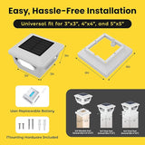 Brighticonic Solar Post Cap Lights Outdoor for 4x4, 3x3 – Auto On/Off Post Lights Solar Powered - Easy Install | Lumora