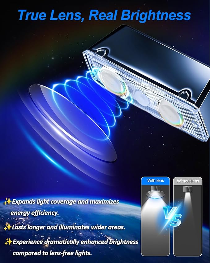 EGOBOO Solar Fence Lights Outdoor, 12 Pack 10 Modes Warm White & RGB Color Changing, Solar Powered Deck Lighting | Lumora