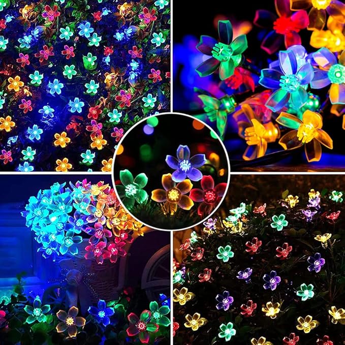 Christmas Flower Starry Fairy String Lights 33 Feet 100LED Blossom Decorative Light for Garden, Patio, Christmas | Lumora
