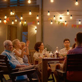 cjc Outdoor Solar String Lights Waterproof 25FT with 25 Shatterproof ST38 LED Bulbs, 2700K Solar Lights Outdoor | Lumora
