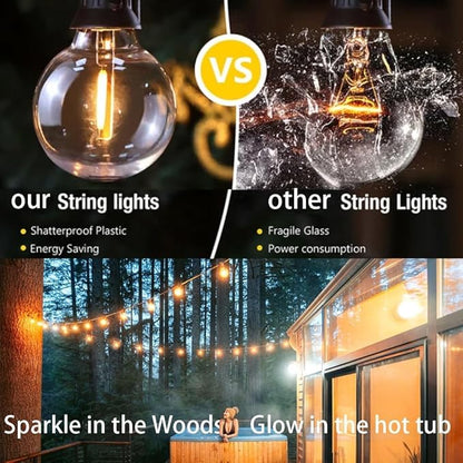 Lampat String Lights, LED 25Ft G40 Globe String Lights with Bulbs-UL Listd for Indoor/Outdoor Commercial Decor (75 FT)
