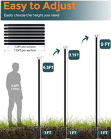 LAND·VOI Metal String Light Poles for Outside Hanging - Backyard, Garden, Patio, 4 Pack Lighting Stand with | Lumora