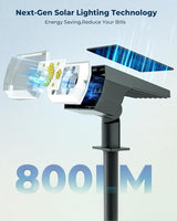 2 Packs Solar Spot Lights Outdoor, 64 LED 3000K Solar Lights Outdoor, IP67 Waterproof, Adjustable Brightness Dusk | Lumora