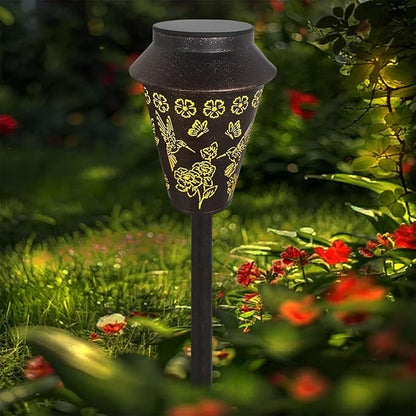 Solar Pathway Lights, Hummingbird Metal Copper Lantern for Garden, Patio, Lawn, Walkway, Outdoor Waterproof Landscape Lighting Decorative, Ideal Gifts for Women, Mom, Grandma (1)