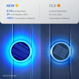 Blue Solar Deck Dock Lights Solar Powered, Step Warning Lights for Outside Driveway Sidewalk Garden Pathway Yard (4 | Lumora
