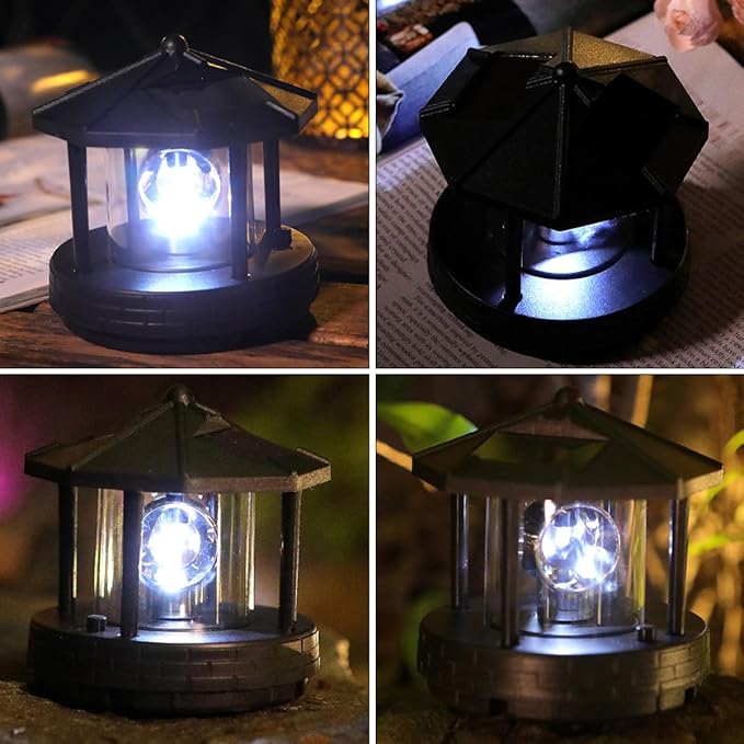DECHOUS Rotating LED Solar Walkway Lights Solar Garden Path Lights for Yard Patio Decoration | Lumora