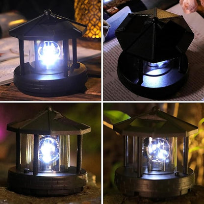 DECHOUS Rotating LED Solar Walkway Lights Solar Garden Path Lights for Yard Patio Decoration