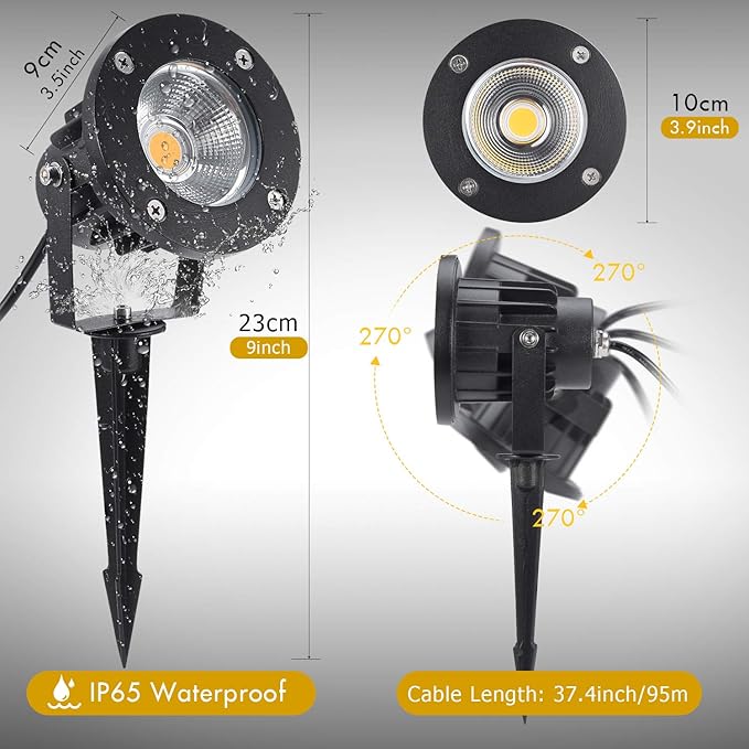 Led Landscape Light High Power 18W ,120V AC ,Warm White Waterproof Landscape - Outdoor Security Flood Light | Lumora