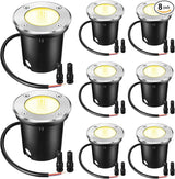 Yahenda 8 Pcs 3W LED Well Lights Low Voltage Outdoor Landscape In Ground Waterproof Outdoor 12V-24V Landscape | Lumora