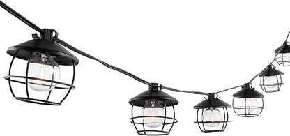 SAFAVIEH Lighting Collection Agitha Black 10-Foot LED Outdoor String Lights
