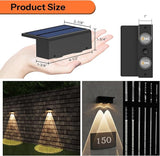 8-Pack Multi-Color Solar Spotlights for Fence & Wall - 30 Lumen High Brightness, 5 Modes (RGB - Outdoor Path Light | Lumora