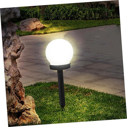 4pcs Solar Lawn Lights Waterproof Garden Solar Pathway Lights Warm White Outdoor Ground Plug Lighting for Courtyard Landscape Decor