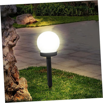 4pcs Solar Lawn Path Lights Waterproof Outdoor Garden Solar Lamps Warm Light Landscape Ground Plug Lighting for Yard and Courtyard
