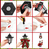 Tuanse 2 Pack Solar Christmas Outdoor Decoration 52 Inch Solar Xmas Snowman & Santa Pathway Lights Metal Garden | Lumora