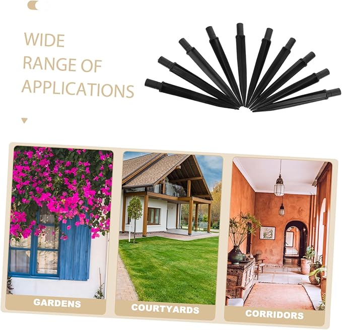 BESPORTBLE 10pcs Ground Stakes Garden Lights Landscape Yard Pathway Lamps Pole Led Ground Stake Lights No Tools Required