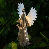 Solar Angel Garden Lights, Outdoor LED Metal Decor, Waterproof Pathway, Lawn Lighting, Unique Gift for Women, Mom | Lumora