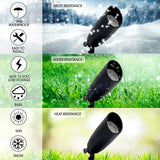 LED Spot Lights Outdoor 7W LED Landscape Light 111 - Black Solid Metal Low Voltage Lighting Spotlight Outdoor for | Lumora