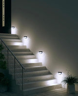 OTHWAY Solar Fence Post Lights Wall Mount Decorative Deck Lighting (Black, 4 Packs) | Lumora