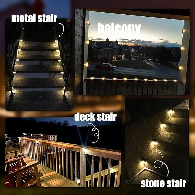 Plastic Solar Stairs Light Automatic Sensor Weather Resistant Easy Installation Energy Efficient Outdoor Versatile | Lumora