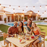Svater Outdoor String Lights LED 25 FT, Patio Globe Lights with 13 Plastic G40 Bulbs, Waterproof Dimmable Outside | Lumora