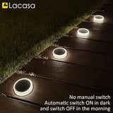 Lacasa Solar Deck Lights Outdoor Waterproof LED Solar Step Lights Driveway Lights, White 4000K, for Garden Yard | Lumora