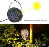 (2 Pack) Hanging Solar Lights, Tomshine Solar Lantern LED Moroccan Garden Decor, Metal Solar Lanterns Outdoor | Lumora