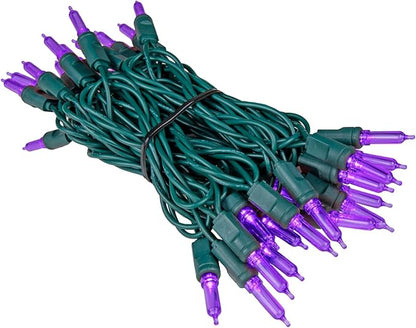Novelty Lights Vintage Style T5 Warm White LED Christmas Lights, 11.5 Feet Green Wire String of 35 Mini Bulbs, UL Listed Indoor/Outdoor Tree Lighting