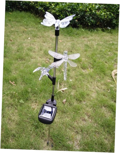 Balacoo Solar Garden Stake Lights Color Changing Hummingbird Dragonfly Decor for Outdoor Lawn Pathway Easy Install Solar Landscape Lighting
