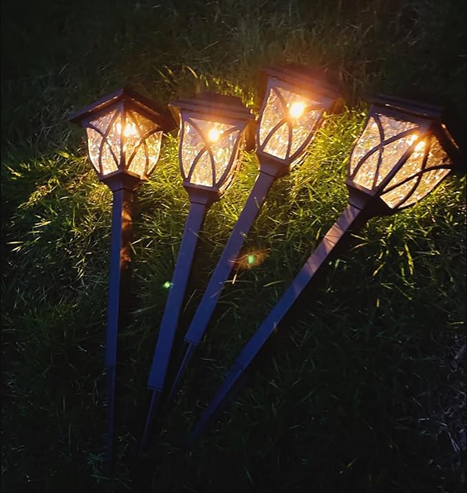 keeda Solar Pathway Lights Outdoor Waterproof Modern Style Design Solar Landscape Light for Outside Garden Yard Walkway Sidewalk Driveway (Warm White, Pack of 6)