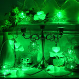 8.5Ft Shamrock String Lights, St Patrick's Day Decorations Light with 10 LED Green Lucky Clover Lights Outdoor | Lumora