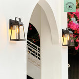 GLOBE Electric 60000029 1-Light Outdoor Wall Sconce, Matte Black, Clear Glass Shade, Porch Light, Wall Lights for | Lumora