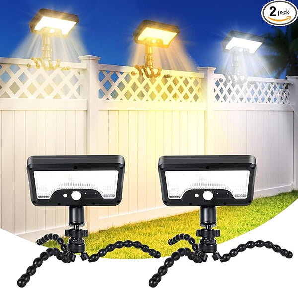 Clip On Solar Lights Outdoor, Motion Sensor Outdoor Lights, 92 LEDs 600LM Solar Fence Lights Outdoor | Lumora