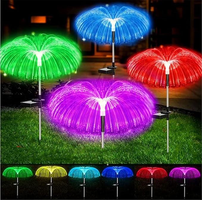 4 Pack Outdoor Solar Lights, Solar Garden Lights Bigger Firework Fairy Lights, Waterproof Outdoor Lights - Bigger | Lumora