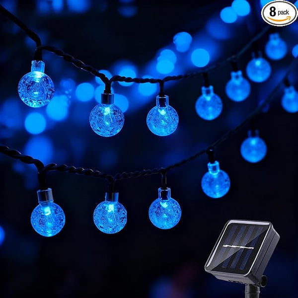 20 LED Decorations Crystal Globe Solar String Extra-Bright Outdoor Lights with 8 Lighting Modes Waterproof Solar | Lumora