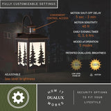 VAXCEL Yosemite Bronze Motion Sensor Dusk to Dawn Rustic Outdoor Wall Light White Glass | Lumora