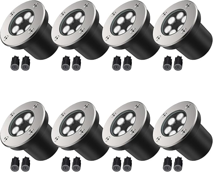 JESLED Low Voltage Landscape Lights, 6W LED Well Lights IP67 Waterproof, 6000K Bright - Outdoor Lighting Accessory | Lumora