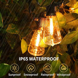 ZOTOYI Outdoor String Lights 50FT, Patio Lights with 27 LED Plastic ST38 Edison Bulbs(2 Spare), Waterproof IP65 | Lumora